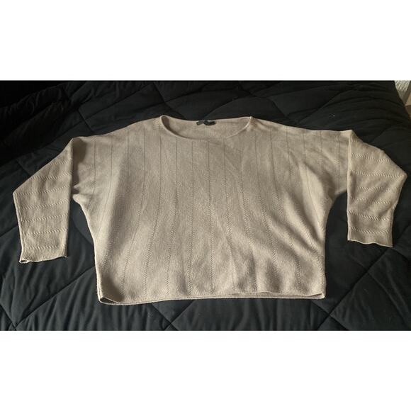 Cyrus Longsleeve Top Women's L Taupe Pullover Sweater Shirt Rayon Blend - Picture 1 of 4